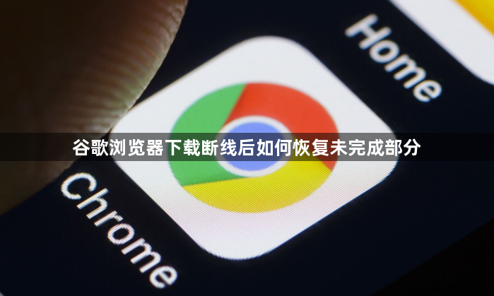 谷歌浏览器下载断线后如何恢复未完成部分1