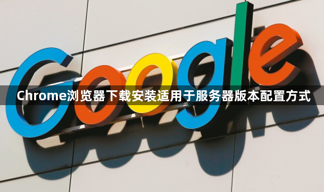 Chrome浏览器下载安装适用于服务器版本配置方式1