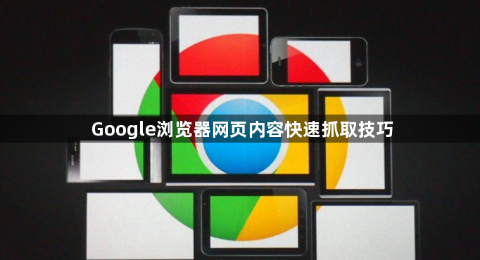 Google浏览器网页内容快速抓取技巧1