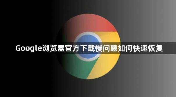 Google浏览器官方下载慢问题如何快速恢复1