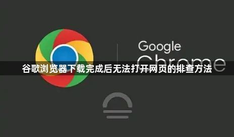 谷歌浏览器下载完成后无法打开网页的排查方法1