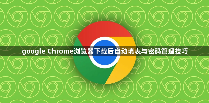 google Chrome浏览器下载后自动填表与密码管理技巧1
