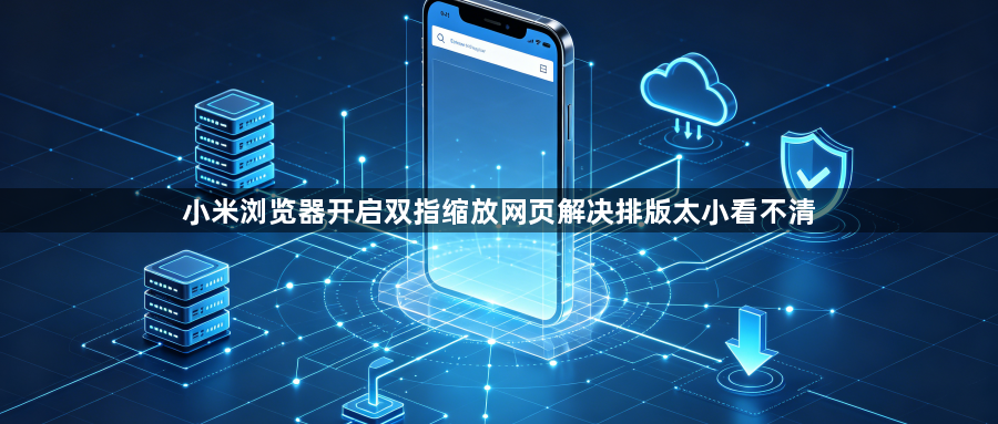 小米浏览器开启双指缩放网页解决排版太小看不清1