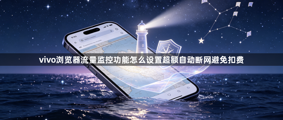 vivo浏览器流量监控功能怎么设置超额自动断网避免扣费1