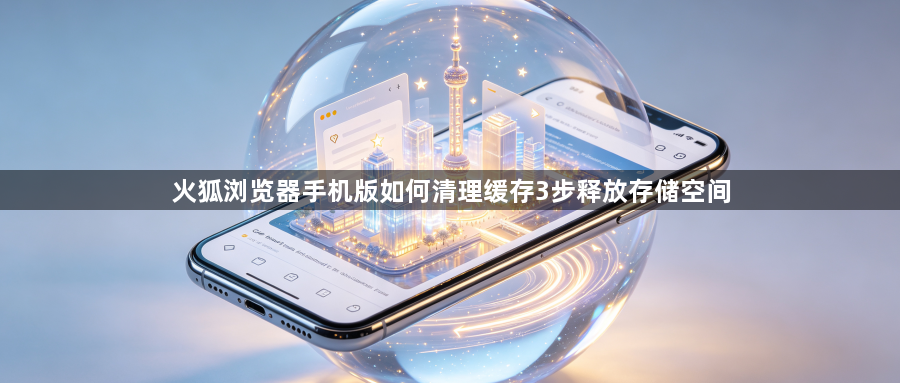 火狐浏览器手机版如何清理缓存3步释放存储空间1