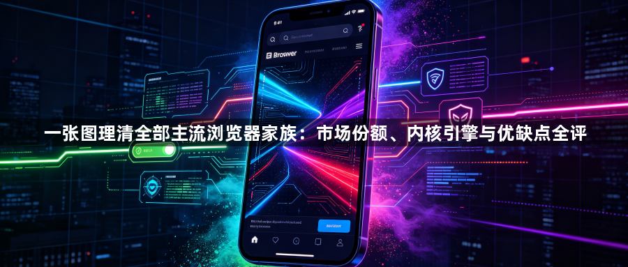 一张图理清全部主流浏览器家族：市场份额、内核引擎与优缺点全评1