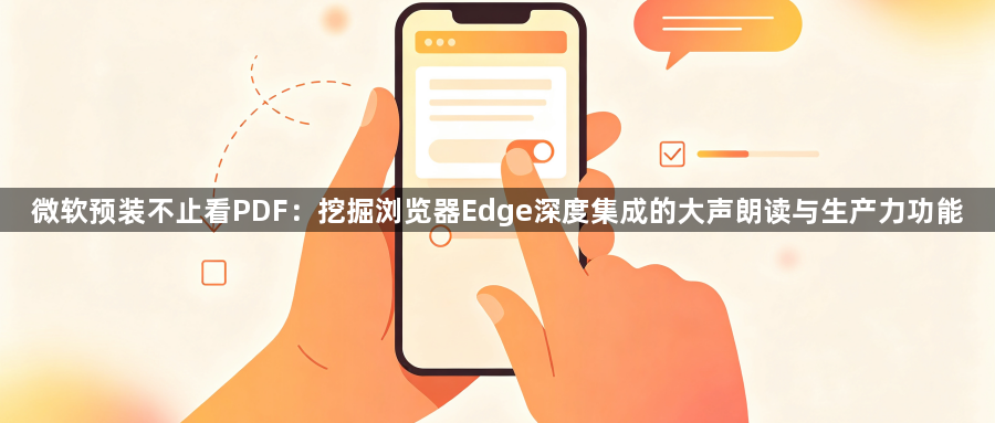 微软预装不止看PDF：挖掘浏览器Edge深度集成的大声朗读与生产力功能1
