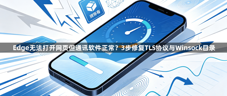 Edge无法打开网页但通讯软件正常？3步修复TLS协议与Winsock目录1