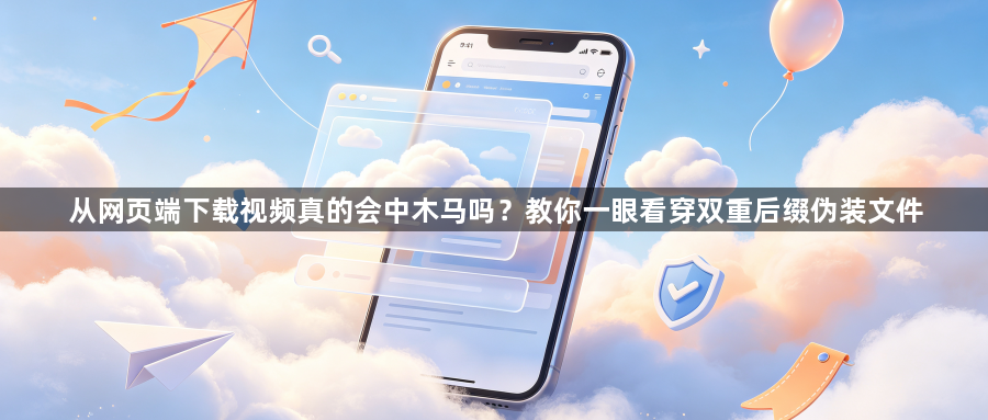 从网页端下载视频真的会中木马吗？教你一眼看穿双重后缀伪装文件1
