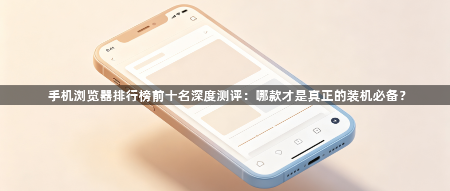 手机浏览器排行榜前十名深度测评:哪款才是真正的装机必备?1