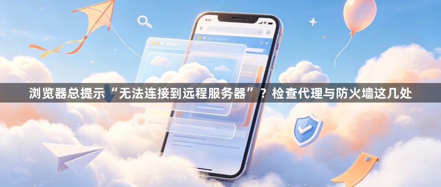 浏览器总提示“无法连接到远程服务器”？检查代理与防火墙这几处1