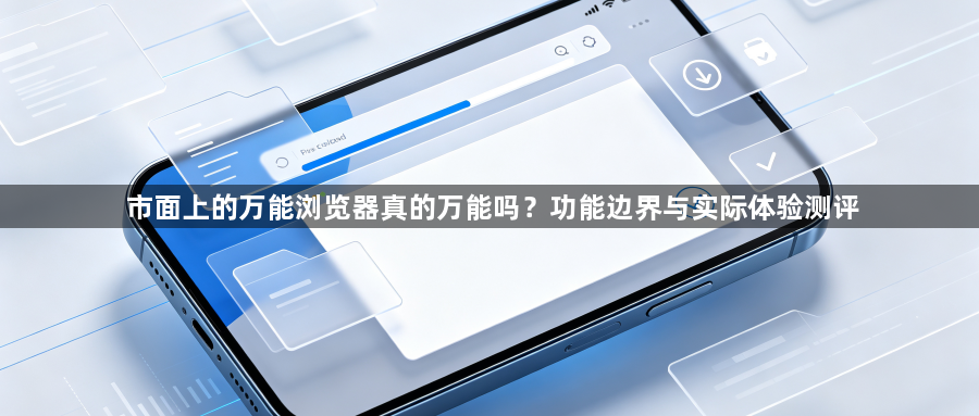 市面上的万能浏览器真的万能吗？功能边界与实际体验测评1